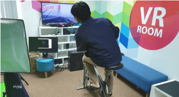 Kinect for Windows(キネクト）でペダル認識、VRトレーニングバイクのための研究開発
