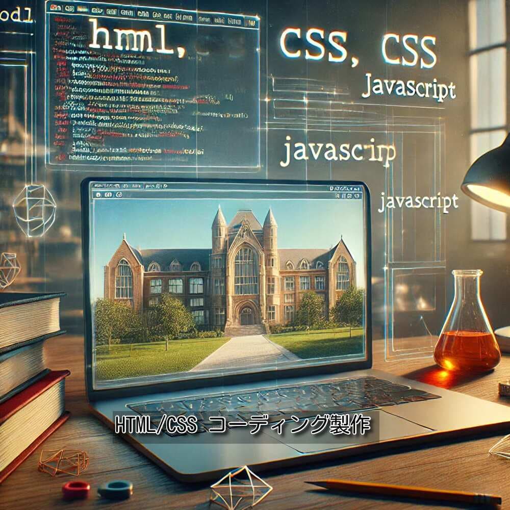 大学公式サイトのHTMLコーディング製作