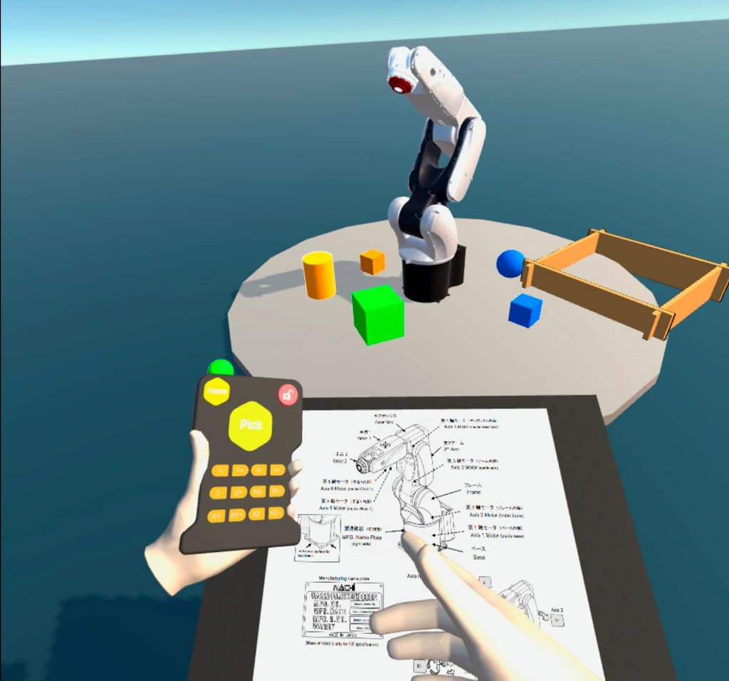 UNITYで開発。産業用ロボットをVRアプリでコントロール