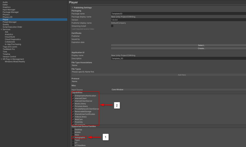 【HoloLens】で「AR Foundation」10.「Requires ARkit support」にチェックを