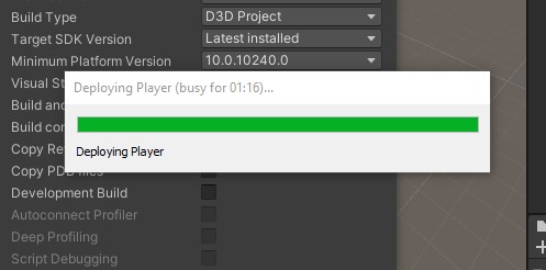 【HoloLens】で「AR Foundation」18.Deploying Player