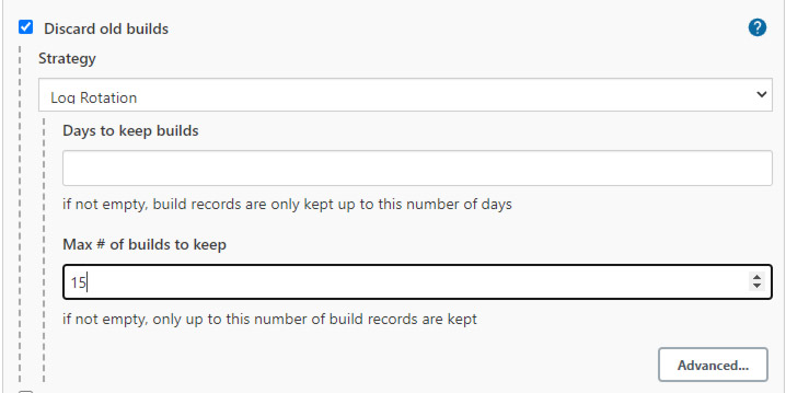 Jenkins-Discard-old-builds