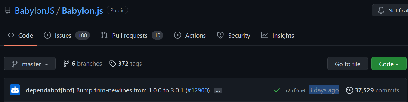 BabylonJS git hub