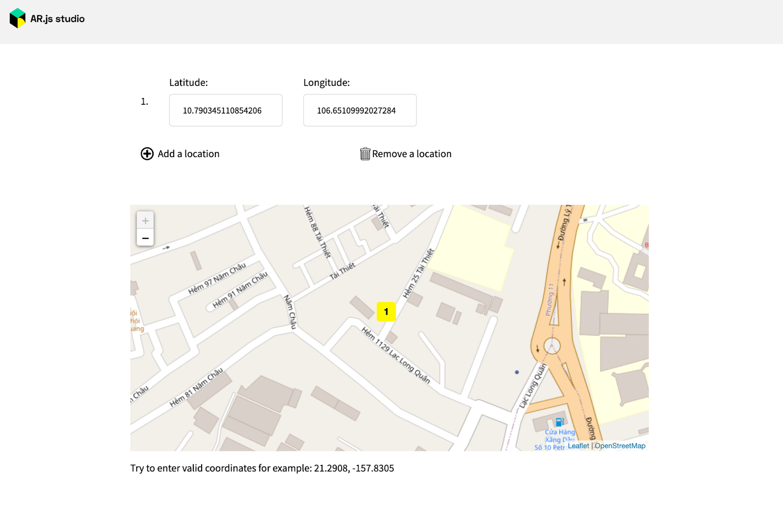 画像 2.5: Web での場所の取得