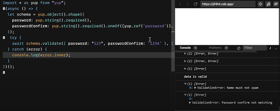 Webフロントエンドプログラマ向けの便利なデータ検証ライブラリ-YUP