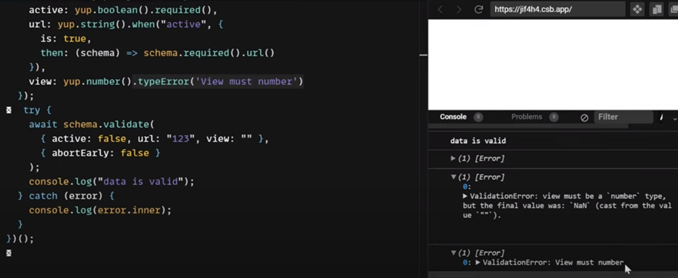 Webフロントエンドプログラマ向けの便利なデータ検証ライブラリ-YUP