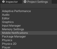 Unity へのモバイル通知とアプリケーションの導入