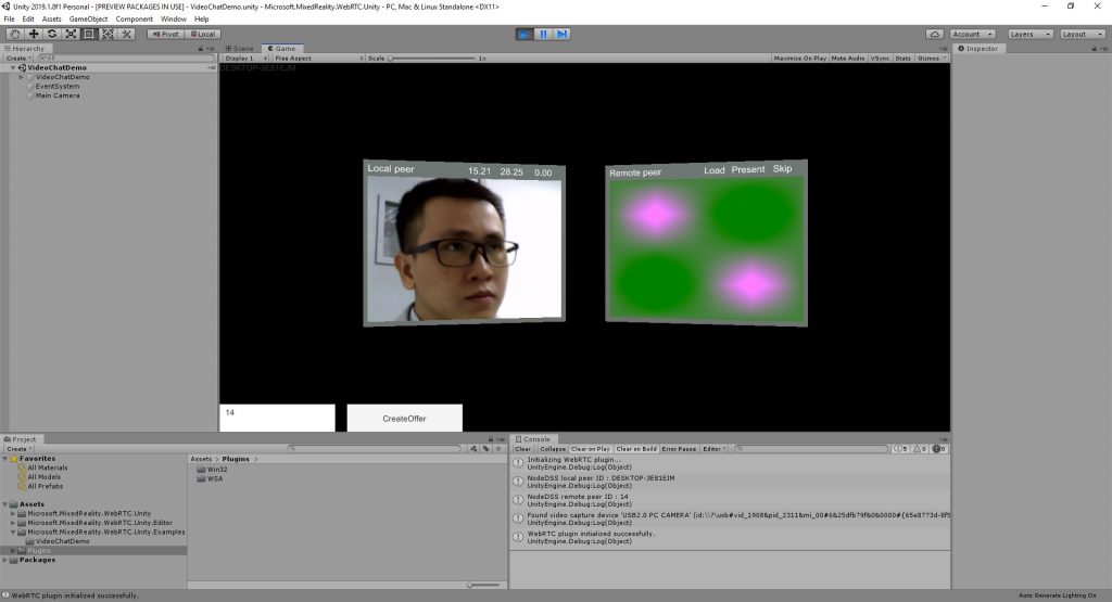 HoloLens（ホロレンズ）でWebRTCとUnityの設定方法の説明