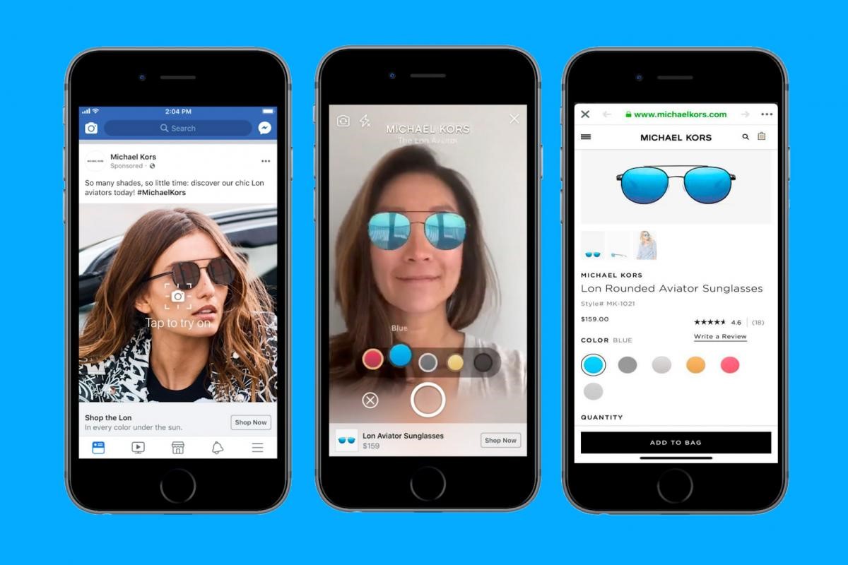 Facebookのメイクやアパレル試供AR広告