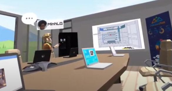 VR空間で遠隔ミーティング--1